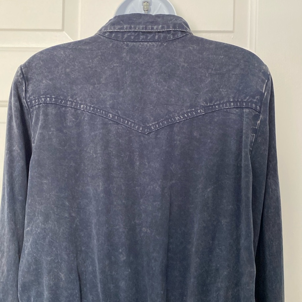 Young Fabulous and Broke CARLING RuchedJean Dress Acid Washed M - Picture 5 of 11